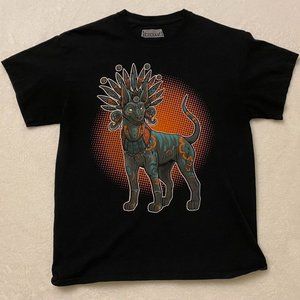 Men's Orange and Black T-shirt